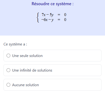Résoudre un système