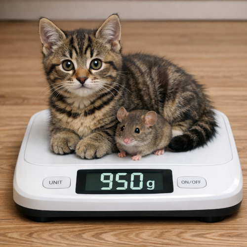 mise en équation chat souris sur une balance
